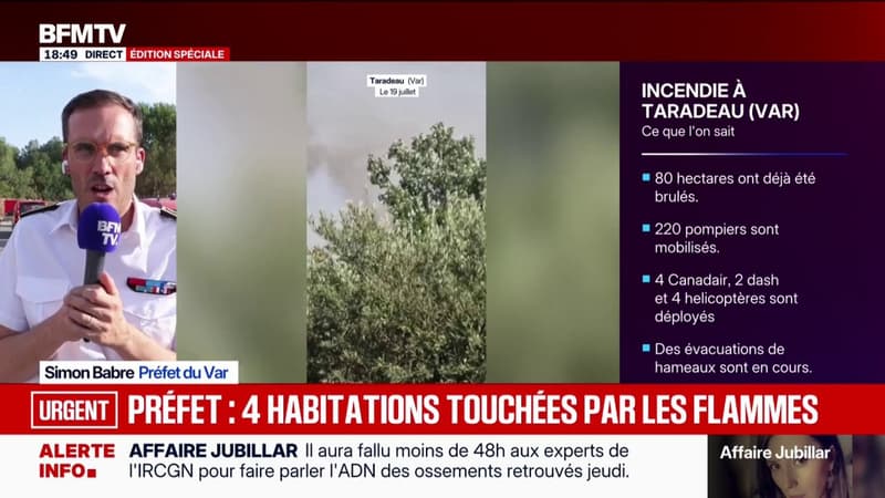 Incendie dans le Var: "le feu a attaqué une zone périurbaine" ce qui complique le travail des pompiers explique le préfet du Var
