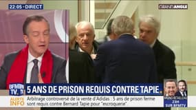 Arbitrage controversé: cinq de prison ferme requis contre Bernard Tapie (1/3)