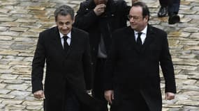 Nicolas Sarkozy et François Hollande le 28 mars 2018