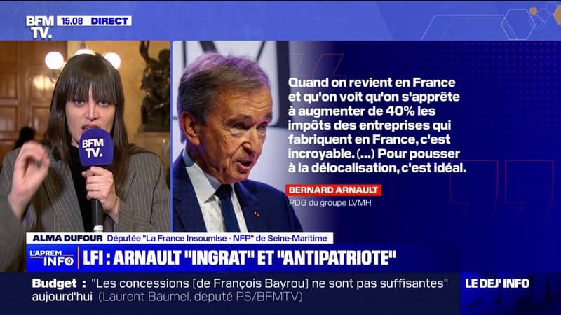 Alma Dufour (LFI) sur Bernard Arnault: 