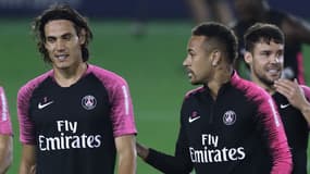Cavani et Neymar, à Doha le 16 janvier 2019