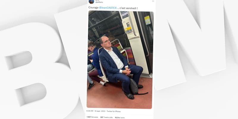 Une photographie surprenante de Jean Castex dans le métro a été partagée vendredi 16 septembre sur Twitter.