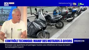 Givors: manifestation des motards contre le contrôle technique 