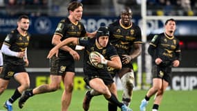Les joueurs du Montpellier Hérault Rugby, le 11 janvier 2025 au GGL Stadium