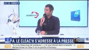 Arrivée du Vendée Globe: Armel Le Cléac'h s'adresse à la presse