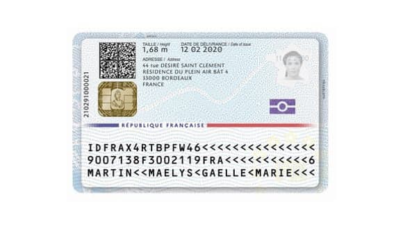 La nouvelle carte d'identité biométrique.