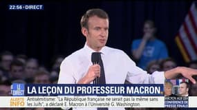 Le réchauffement climatique "fera partie du défi de votre génération", lance Macron aux étudiants américains