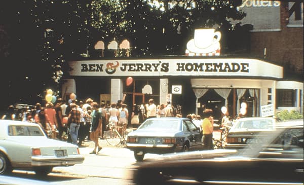 Le premier magasin Ben & Jerry's, une station service reconvertie