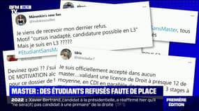 Des centaines d'étudiants refusés en master faute de place dans les universités