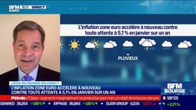 Patrice Gautry (Union Bancaire Privée) : L'inflation en zone euro accélère à nouveau contre toute attente à 5,1% en janvier sur un an - 02/02
