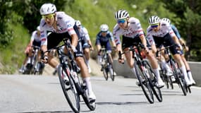 Tadej Pogacar et les UAE Emirates le 2 juillet 2024
