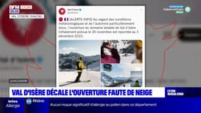 Ski: Val d'Isère décale l'ouverture de la station faute de neige