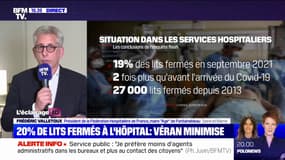 Lits fermés: "On est plus entre 5 et 10%, grand maximum" déclare Frédéric Valletoux