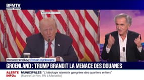 Groenland: "Si l'Europe décide de répondre [à Donald Trump] sur le même ton, droits de douane contre droits de douane, ça, ça s'appelle de la dissuasion", déclare Bernard-Henri Lévy, écrivain et philosophe