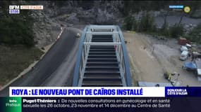 Vallée de la Roya: le pont de Caïros est désormais installé