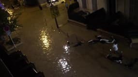 De fortes inondations derrière la gare de Cannes. - Témoins BFMTV