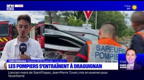 Var: les pompiers s'entraînent à Draguignan