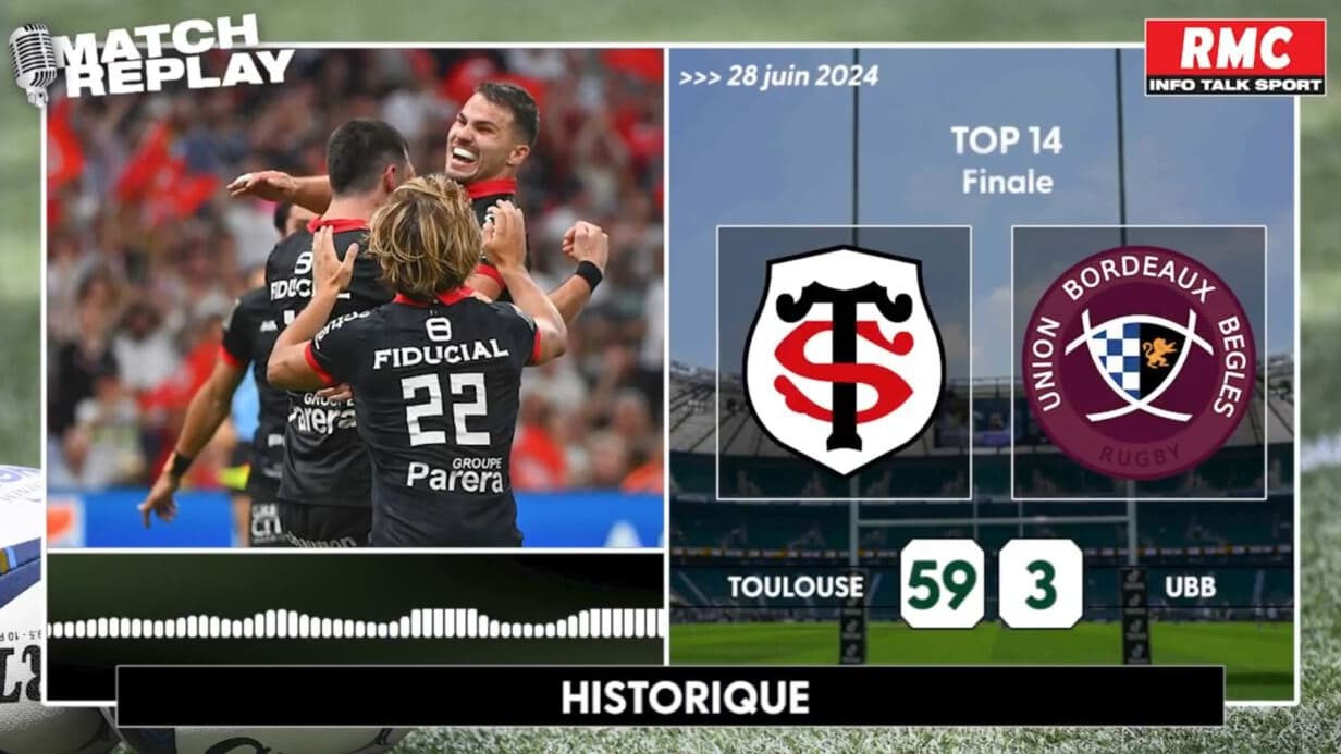 Toulouse 59-3 UBB: Marqués au fer rouge et noir... le replay RMC d'une finale historique