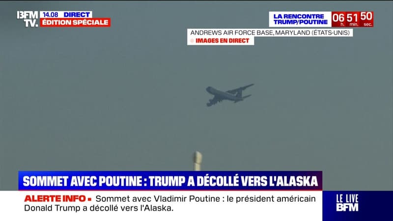 Rencontre avec Vladimir Poutine: Donald Trump a décollé en direction de l'Alaska