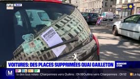 Voitures : des places supprimées quai Gailleton