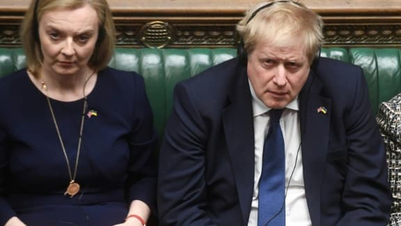 Boris Johnson et Liz Truss