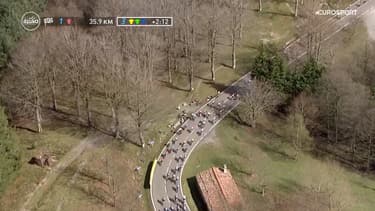 Les images de la chute des leaders du Tour du Pays basque