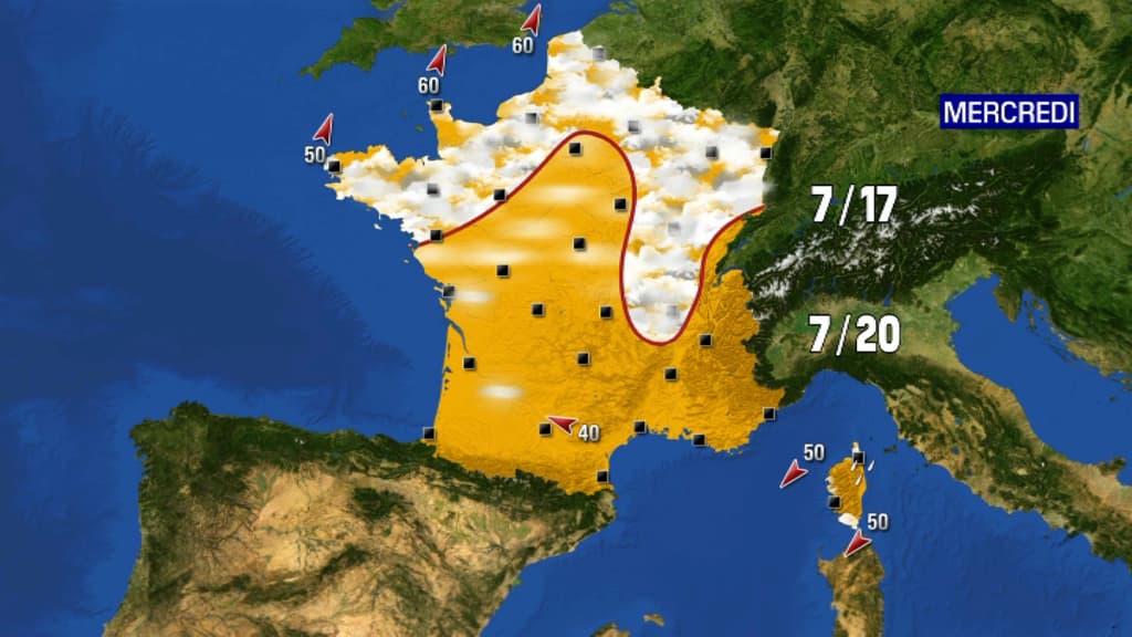 La météo ce mercredi