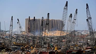 Vue du site de l'explosion