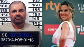 Le trafiquant de drogue El Chapo après sa capture le 8 janvier 2016, et l'actrice mexicaine Kate del Castillo. 