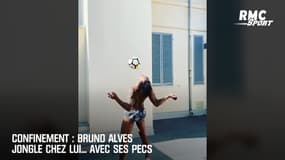 Confinement : Bruno Alves jongle chez lui... avec ses pecs