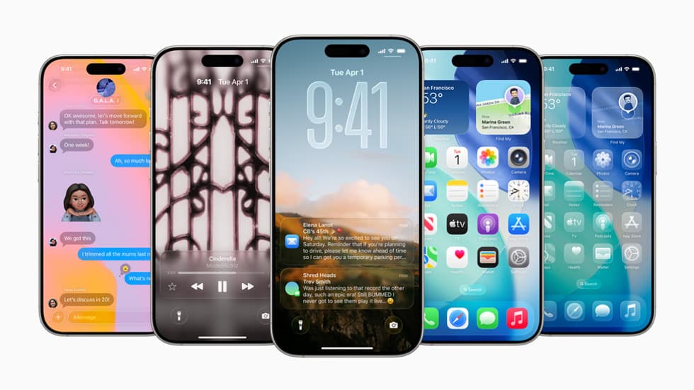iOS 26 apporte un nouveau design.
