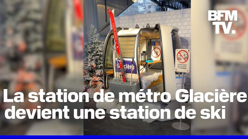 Cette station de métro troque ses rames pour des skis et se transforme en station de sport d'hiver