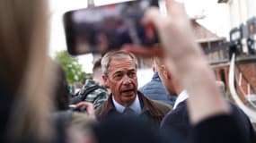 Nigel Farage à Sutton-in-Ashfield le 11 juin 2024