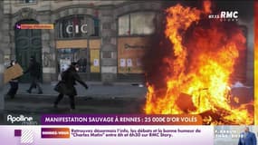 Manifestation sauvage à Rennes: 25 000€ d'or volés 