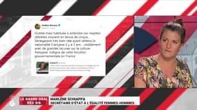 Clash entre Nadine Morano et Sibeth Ndiaye : "C’est hallucinant qu’on débatte de sa tenue vestimentaire ou de sa coiffure, plutôt que de sa politique !", réagit Marlène Schiappa