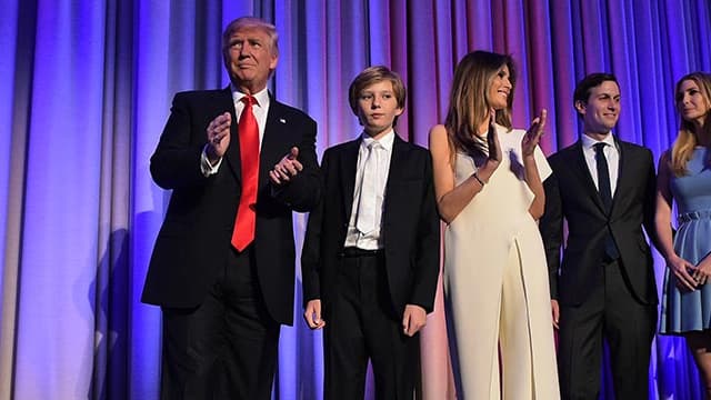 Donald Trump et sa famille à New York, le 9 novembre 2016