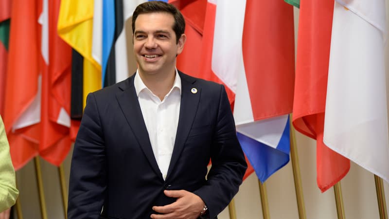 Le Premier ministre grec Alexis Tsipras à Bruxelles, le 7 juillet 2015.