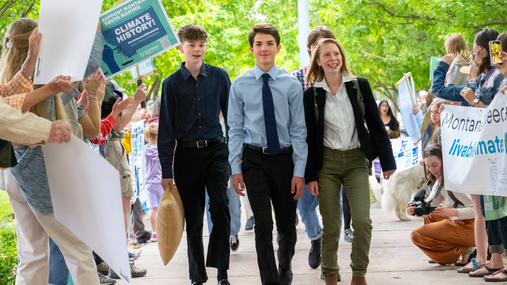 Youngsters between the ages of 5 and 22 score a historic victory in the climate trial