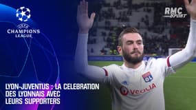 Lyon-Juventus - La célébration des joueurs lyonnais après leur victoire