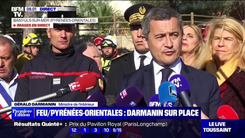 Incendie dans les Pyrénées-Orientales: Gérald Darmanin évoque un feu 