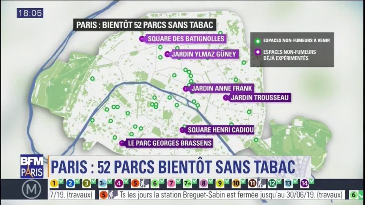 La Mairie De Paris Va étendre L'interdiction De Fumer à 52 Parcs Et Jardins