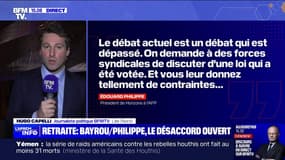 Retraites: "Le débat actuel est un débat qui est dépassé", déclare Édouard Philippe (Horizons) en réponse aux propos de François Bayrou