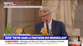 Jean-Louis Borloo lors des obsèques de Bernard Tapie: "Le gladiateur se repose enfin"