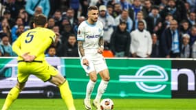 Jonathan Clauss lors du match OM-Villarreal (4-0, Ligue Europa), le 7 mars 2024