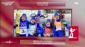 JO Pékin 2022 (Biathlon) : "Un rêve de gamine" pour Simon après l'argent en relais mixte