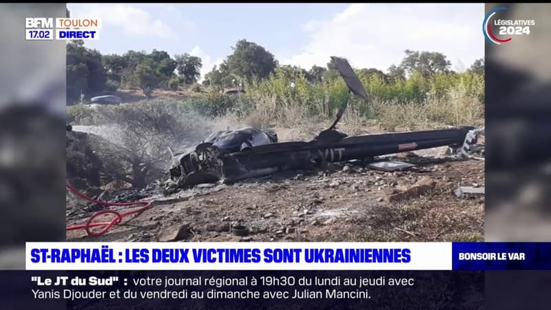 Regarder la vidéo Crash d'hélicoptère à Saint-Raphaël: les deux victimes sont ukrainiennes