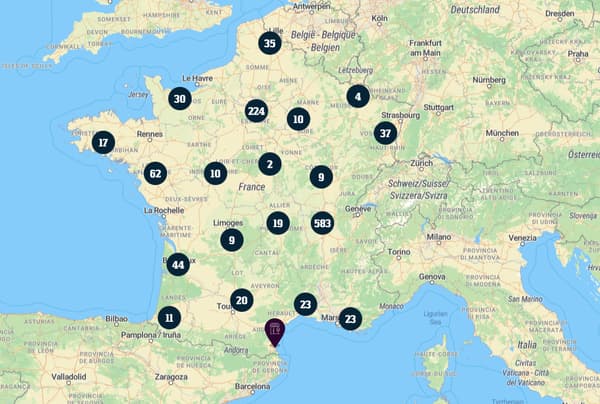 Lieux où les Beaujolais nouveaux 2023 pourront être dégustés en France à partir du jeudi 16 novembre.