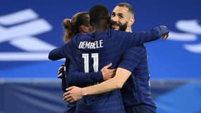 Griezmann, Dembélé et Benzema en match de préparation