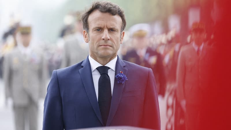 Emmanuel Macron le 8 mai 2022 à Paris.