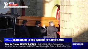 Obsèques de Jean-Marie Le Pen: après l'arrivée de la famille, la cérémonie commence 
